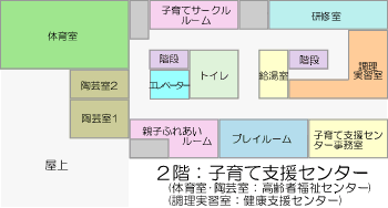 2階案内図(子育て支援センター)